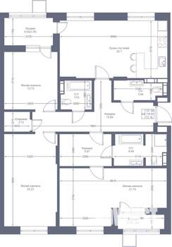 4-к квартира, вторичка, 121м2, 10/17 этаж