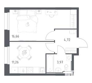 1-к квартира, вторичка, 37м2, 4/23 этаж