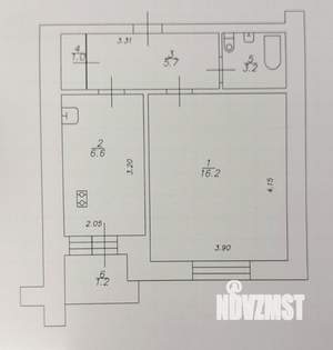 1-к квартира, вторичка, 33м2, 1/9 этаж