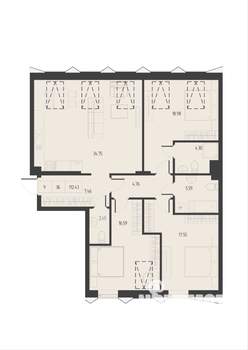 3-к квартира, вторичка, 112м2, 4/4 этаж