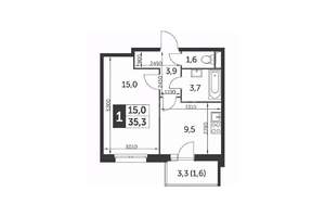 1-к квартира, вторичка, 30м2, 2/5 этаж