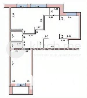 3-к квартира, вторичка, 62м2, 5/9 этаж