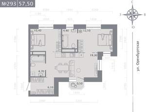2-к квартира, вторичка, 58м2, 4/25 этаж