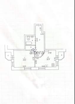 1-к квартира, вторичка, 57м2, 4/12 этаж