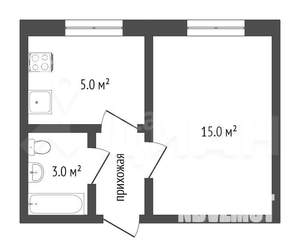 1-к квартира, вторичка, 25м2, 2/9 этаж