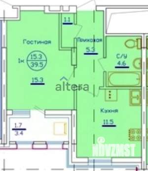 1-к квартира, вторичка, 42м2, 5/24 этаж