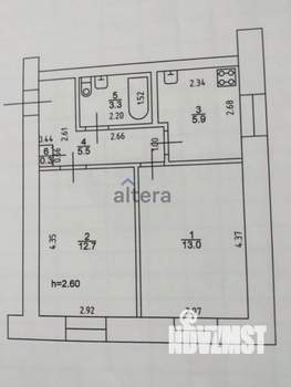 2-к квартира, вторичка, 40м2, 8/10 этаж