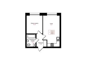 1-к квартира, вторичка, 36м2, 3/25 этаж