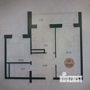 2-к квартира, вторичка, 56м2, 15/18 этаж
