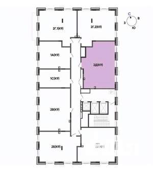 2-к квартира, вторичка, 66м2, 2/22 этаж