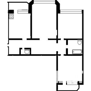 3-к квартира, вторичка, 76м2, 4/15 этаж
