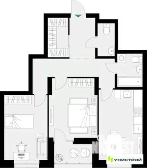 2-к квартира, вторичка, 67м2, 5/18 этаж