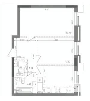 2-к квартира, вторичка, 61м2, 9/14 этаж