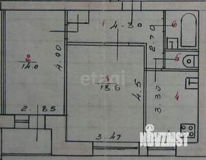2-к квартира, вторичка, 49м2, 6/9 этаж