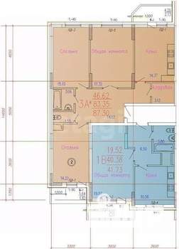 3-к квартира, вторичка, 82м2, 9/18 этаж