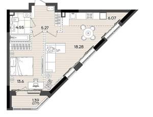 2-к квартира, вторичка, 49м2, 4/23 этаж