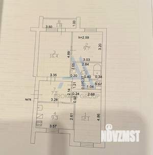 3-к квартира, вторичка, 63м2, 2/5 этаж