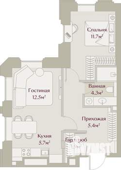 2-к квартира, вторичка, 46м2, 5/8 этаж