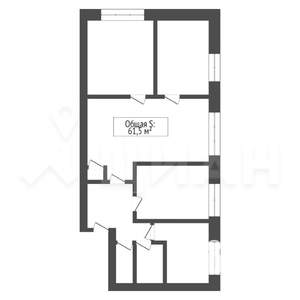 3-к квартира, вторичка, 63м2, 1/3 этаж