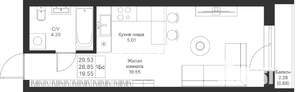 Студия квартира, вторичка, 30м2, 2/24 этаж