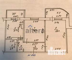 2-к квартира, вторичка, 57м2, 6/10 этаж