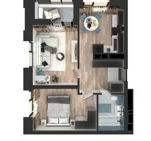 2-к квартира, вторичка, 46м2, 12/23 этаж