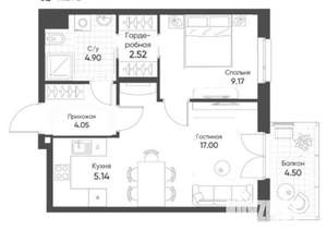 2-к квартира, вторичка, 44м2, 4/21 этаж