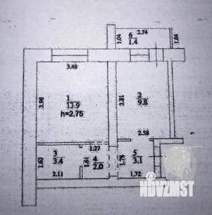 1-к квартира, вторичка, 32м2, 5/6 этаж