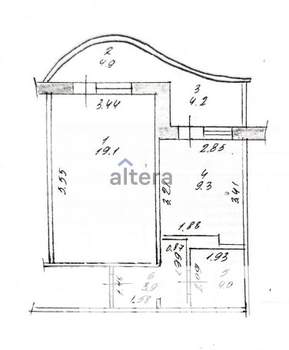 1-к квартира, вторичка, 36м2, 3/9 этаж