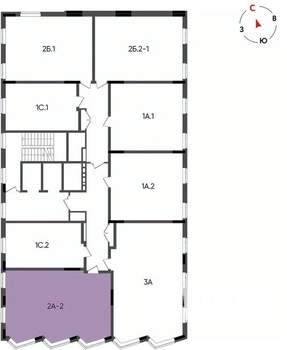 2-к квартира, вторичка, 61м2, 9/14 этаж