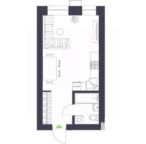 Студия квартира, вторичка, 11м2, 6/7 этаж