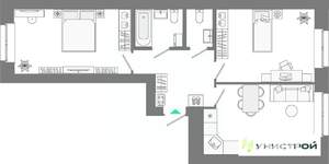 2-к квартира, вторичка, 61м2, 3/10 этаж
