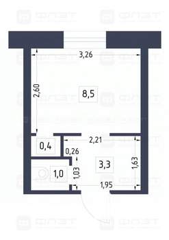 1-к квартира, вторичка, 13м2, 1/5 этаж