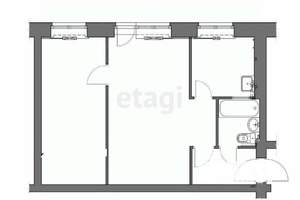 2-к квартира, вторичка, 45м2, 3/5 этаж