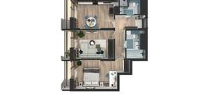 2-к квартира, вторичка, 58м2, 20/24 этаж