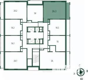 2-к квартира, вторичка, 59м2, 20/25 этаж