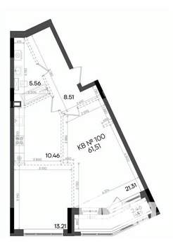 2-к квартира, вторичка, 62м2, 2/9 этаж