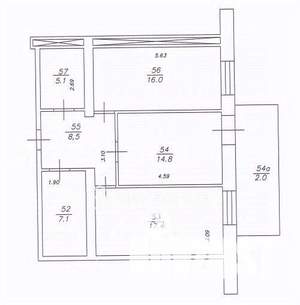 2-к квартира, вторичка, 69м2, 8/10 этаж