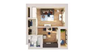 1-к квартира, вторичка, 37м2, 6/10 этаж