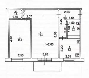 2-к квартира, вторичка, 46м2, 3/5 этаж