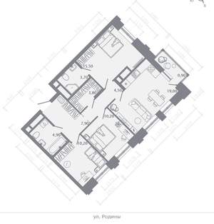 3-к квартира, вторичка, 81м2, 18/23 этаж
