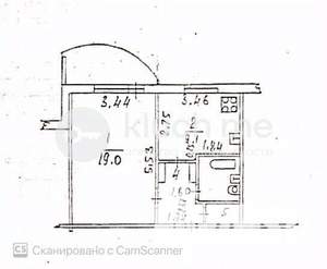 1-к квартира, вторичка, 39м2, 3/6 этаж