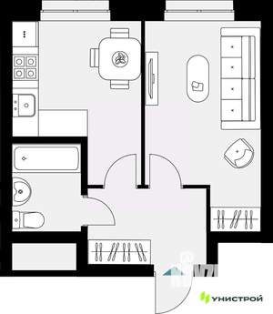 1-к квартира, вторичка, 34м2, 3/18 этаж