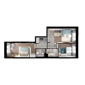 2-к квартира, вторичка, 65м2, 10/12 этаж