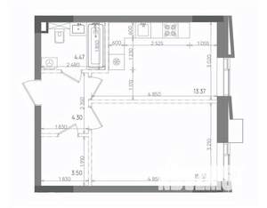 1-к квартира, вторичка, 41м2, 8/14 этаж