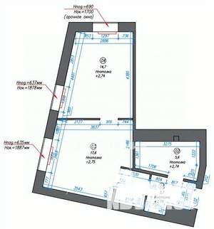 2-к квартира, вторичка, 42м2, 3/5 этаж