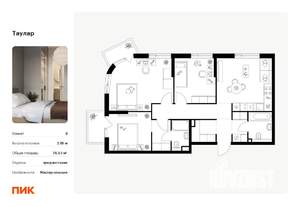 3-к квартира, вторичка, 79м2, 19/24 этаж