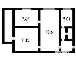 3-к квартира, вторичка, 60м2, 1/5 этаж