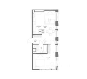 2-к квартира, строящийся дом, 51м2, 3/4 этаж