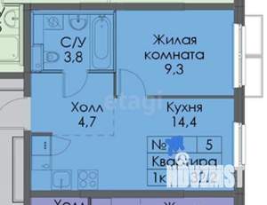 1-к квартира, вторичка, 32м2, 2/18 этаж
